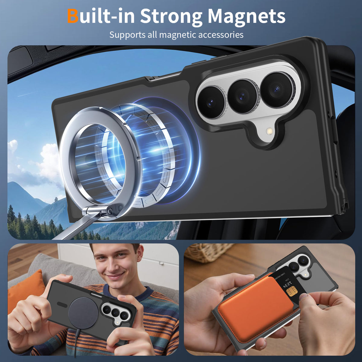 Phonix Case For Galaxy Z Fold 8 Ultra / Fold 7 Matte Magnetic Case