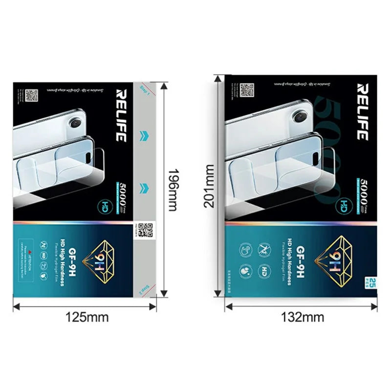 RELIFE GF-9H Clear Glass level-Hardness Hydrogel Film 25Pcs（For C4 series）