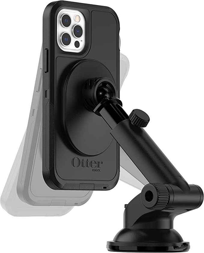 OtterBox Car Dashboard and Windshield Mount Phone Holder for MagSafe Compatbile with iPhone, Black