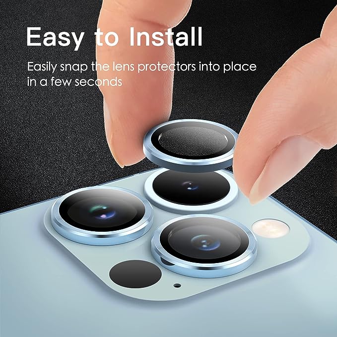Camera Lens Protector For iPhone 16 Pro / 16 Pro Max Individual Ring Cover (Tempered Glass)