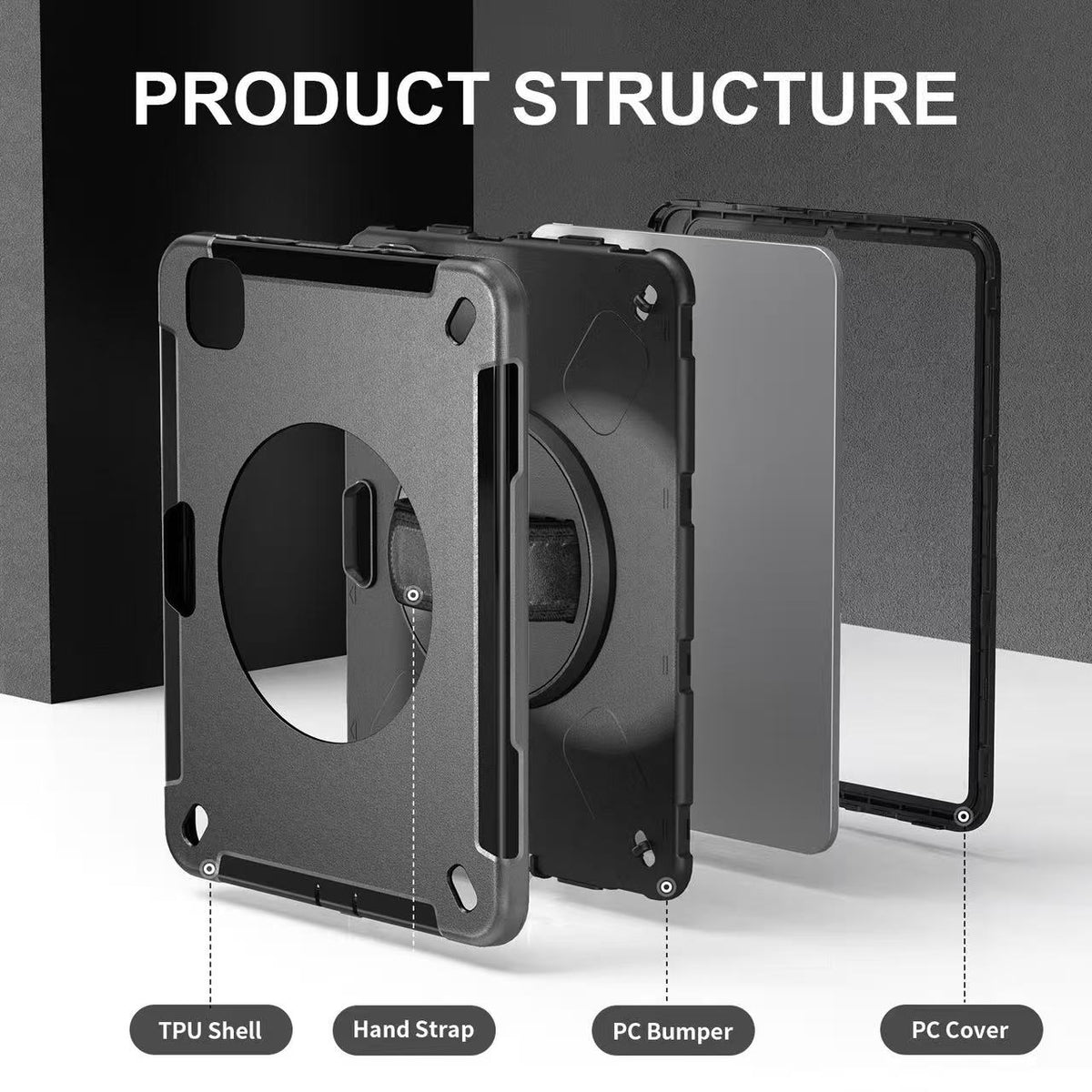 Rugged Case with Pen Holder for iPad Pro 2025(M5)/2024(M4) 11"