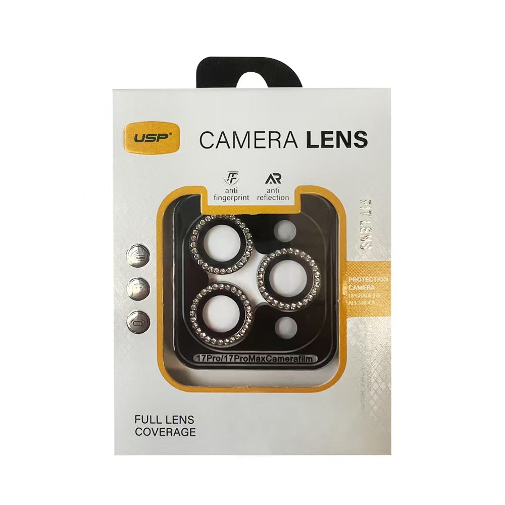 USP Camera Lens Protector For iPhone 17 Pro / 17 Pro Max Crystal Style Individual Ring Cover (Tempered Glass)