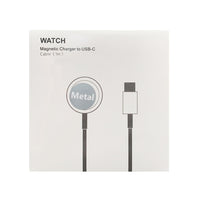 For Apple Watch Magnetic Fast Charger to USB-C White (1m) Stainless Steel