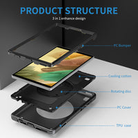 Rugged Case with Pen Holder for Galaxy Tab A7 Lite (T220/T225C) Generic