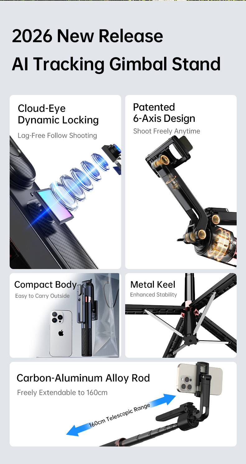 360° Smart Auto-follow Shooting Auto Face Tracking Gimbal