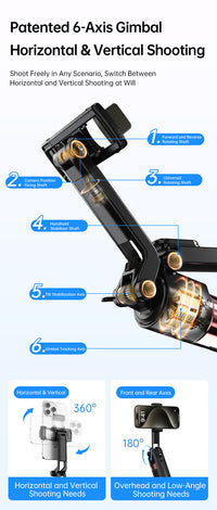 360° Smart Auto-follow Shooting Auto Face Tracking Gimbal