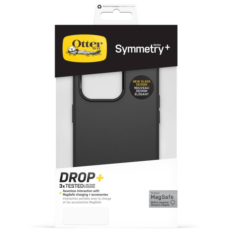 OtterBox Case for iPhone 14 Symmetry Series+ Antimicrobial Case with Magsafe Black