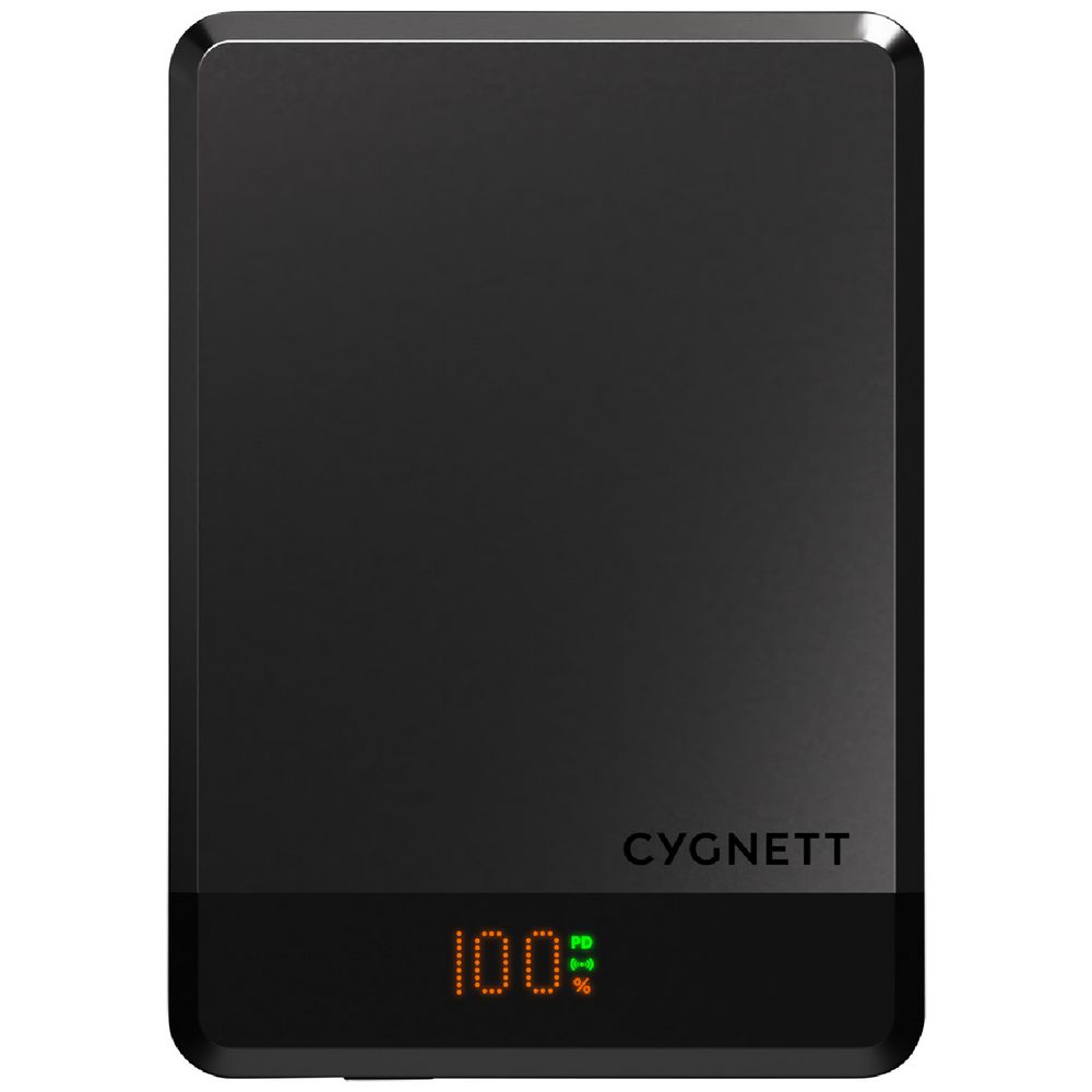 Cygnett MagSlim 5k Magnetic Wireless Power Bank - Black