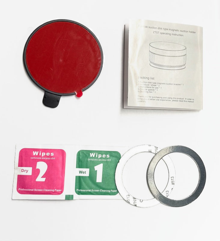 Magnetic Suction Cup Car Phone Mount- 360° Rotatable Adjustable , Grey