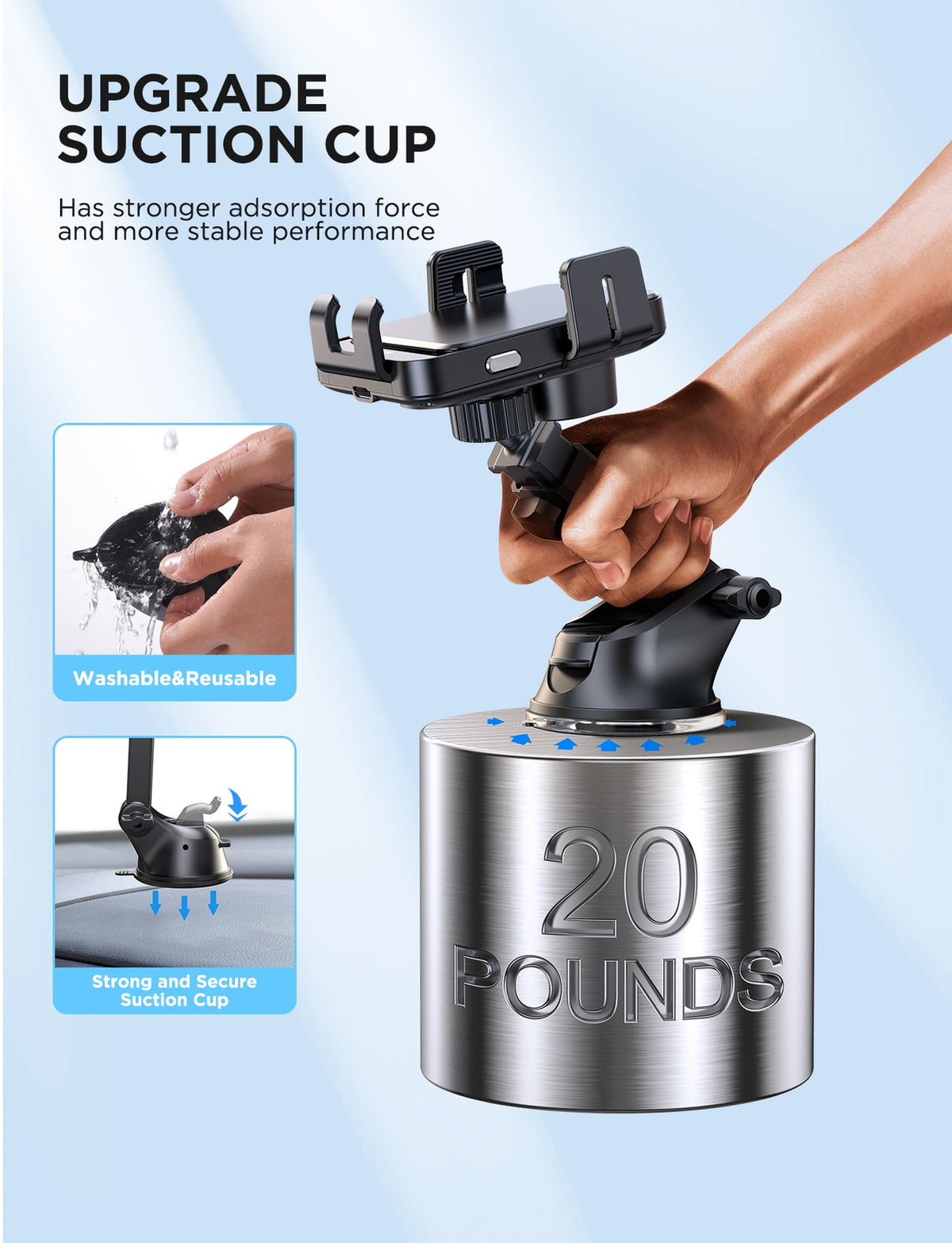 Three-axis Electric 15W Wireless Charging Car Holder