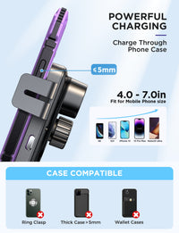 Three-axis Electric 15W Wireless Charging Car Holder