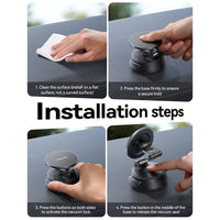 Joyroom JR-ZS510 Foldable Magnetic Car Holder with Suction Cup Base - Black