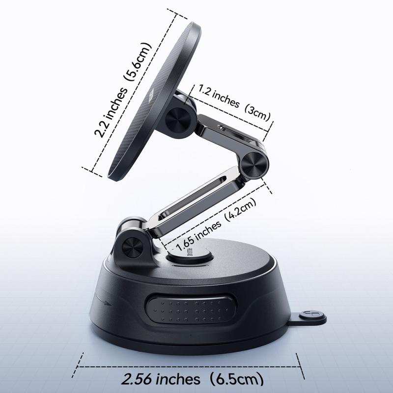 Joyroom JR-ZS510 Foldable Magnetic Car Holder with Suction Cup Base - Black