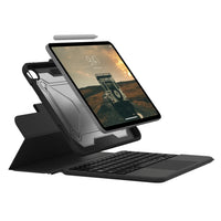 UAG Apple iPad 11th (A16) / 10th Gen Bluetooth Keyboard with Trackpad & Backlit Keys Rugged Case - Black /Ash