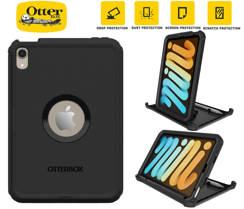OtterBox Defender Apple iPad Mini (A17 Pro)/ iPad Mini (8.3") (6th Gen) Case Black - (77-87476)