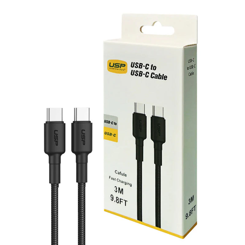 3M BoostUp Cafule USB-C to USB-C Cable Charge & Connect Black USP