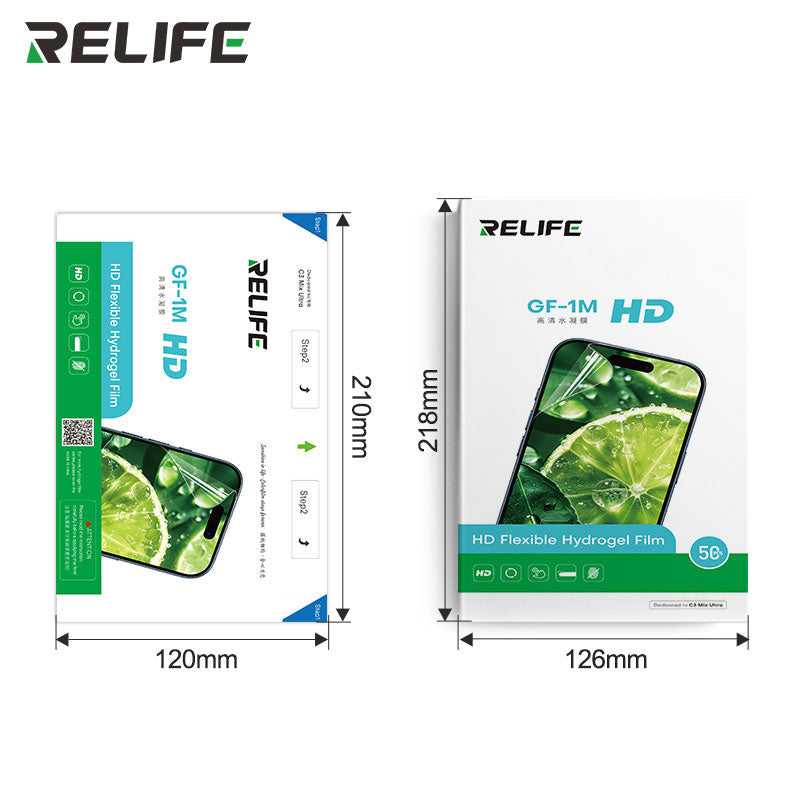 RELIFE GF-1M HD TPH Hydrogel Film for C3 MIX ULTRA Cutting Machine 50Pcs/Box