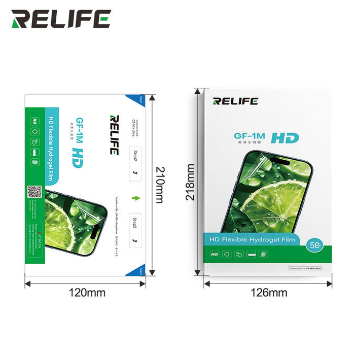 RELIFE GF-1M HD TPH Hydrogel Film for C3 MIX ULTRA Cutting Machine 50Pcs/Box