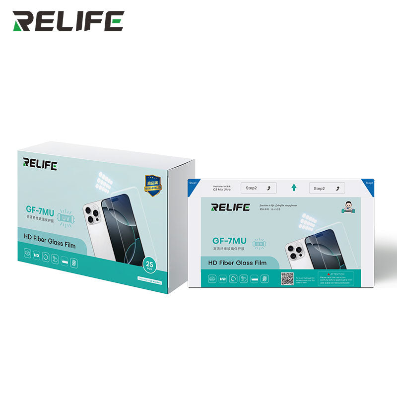 RELIFE GF-7MU HD Fiberglass Hydrogel Film for C3 MIX ULTRA Cutting Machine 25Pcs/Box