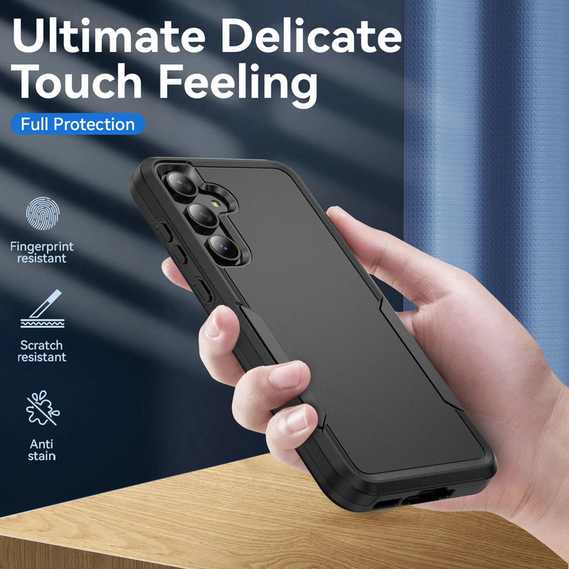 Phonix Case for Samsung S25FE Black Armor Light Case