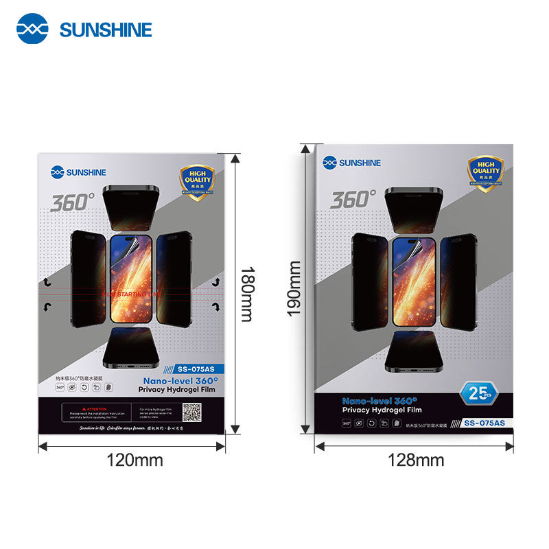 Nano-level 360° anti-peep hydrogel film (25Pcs/Box ) SUNSHINE SS-075AS