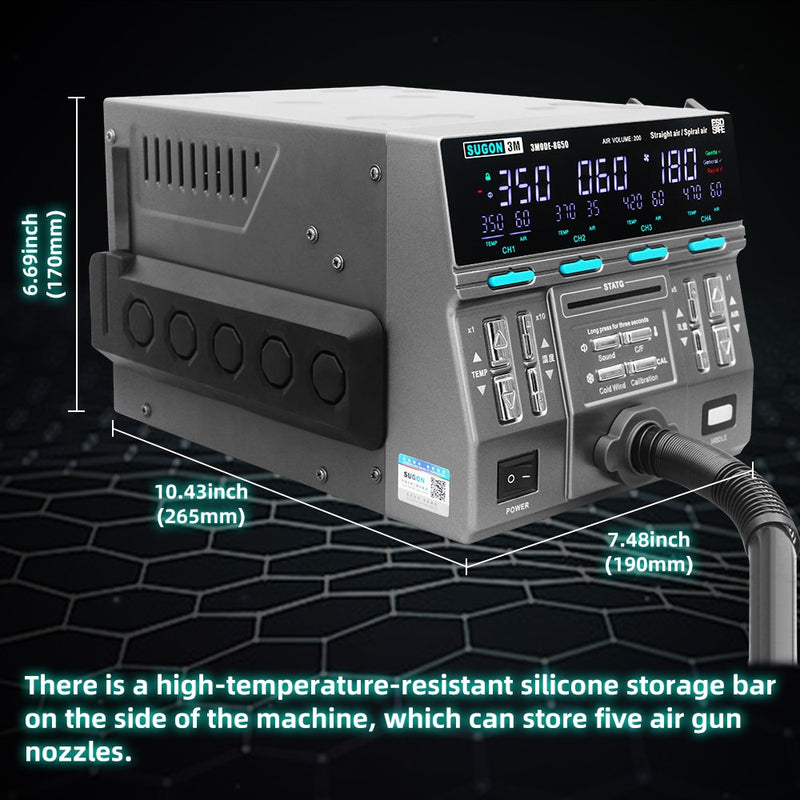 SUGON 8650 Hot Air Gun Station 3 Mode 1300W Intelligent Digital Display