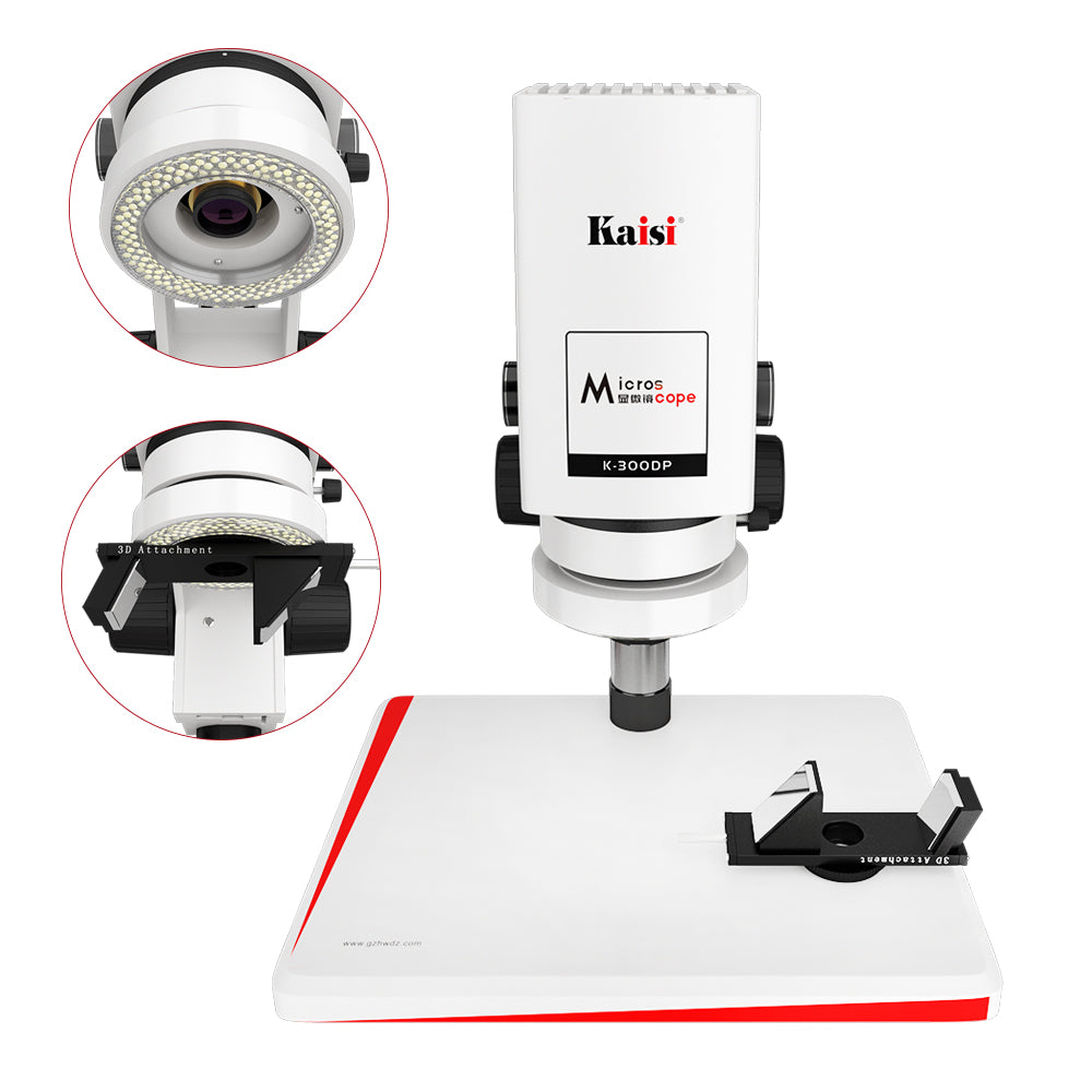 Kaisi 300DP 3D video microscope for mobile phone repairing with 12 inch display