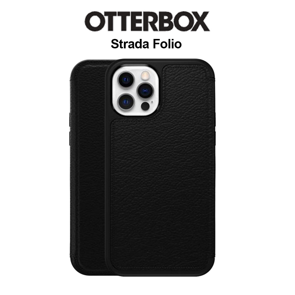 OtterBox Case For iPhone 15 Plus Strada Folio Compatible With MagSafe Case Shadow Black