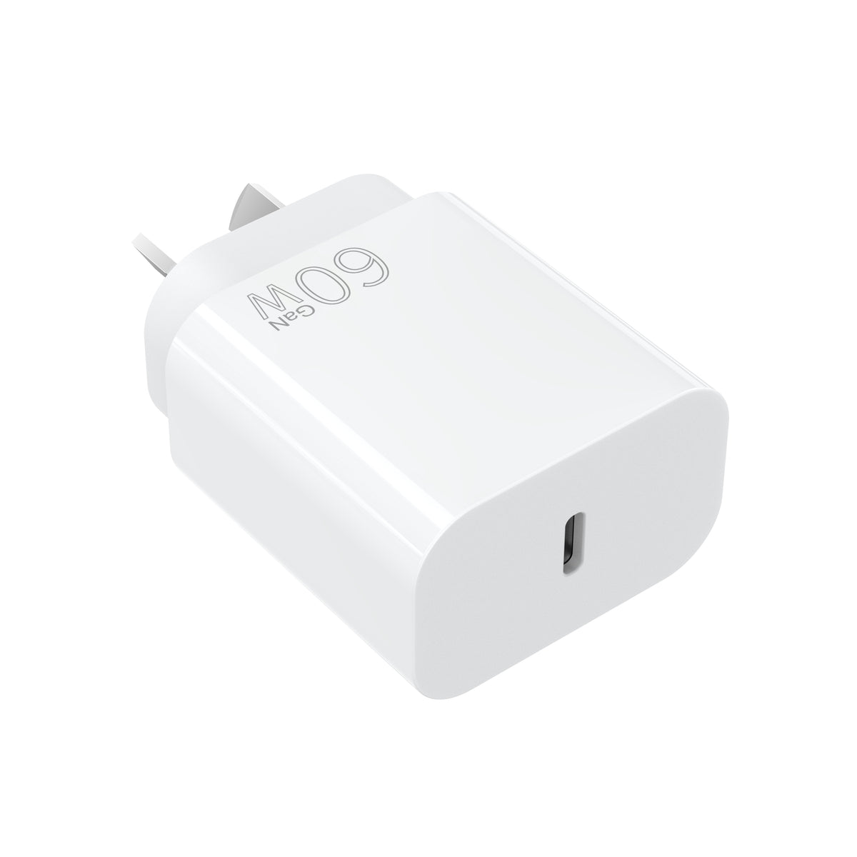 USP GaN USB-C Wall Charger, 45W Standard / 60W AVS Max - White