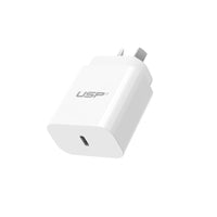 45W GaN Power Adaptor single USB-C PD-White