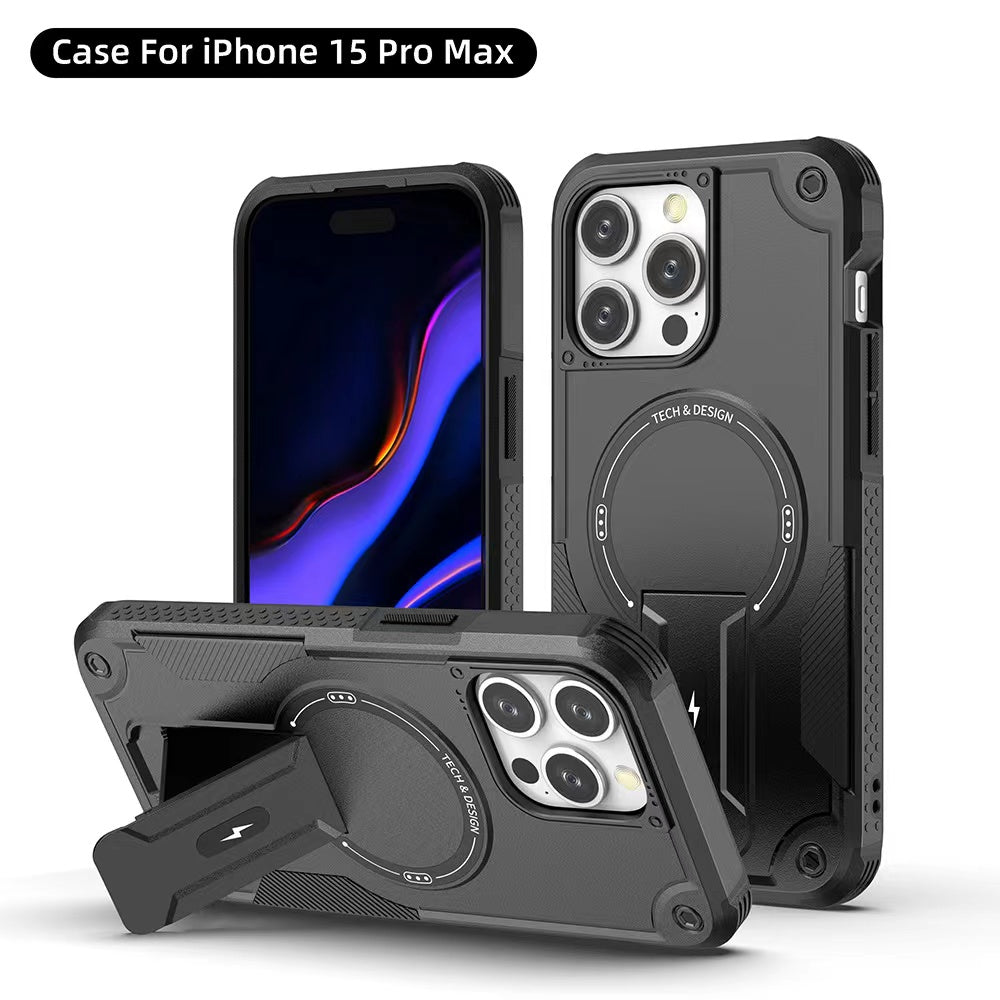 Phonix Case For iPhone 15 Pro Max Stander Case Compatible With Magsafe