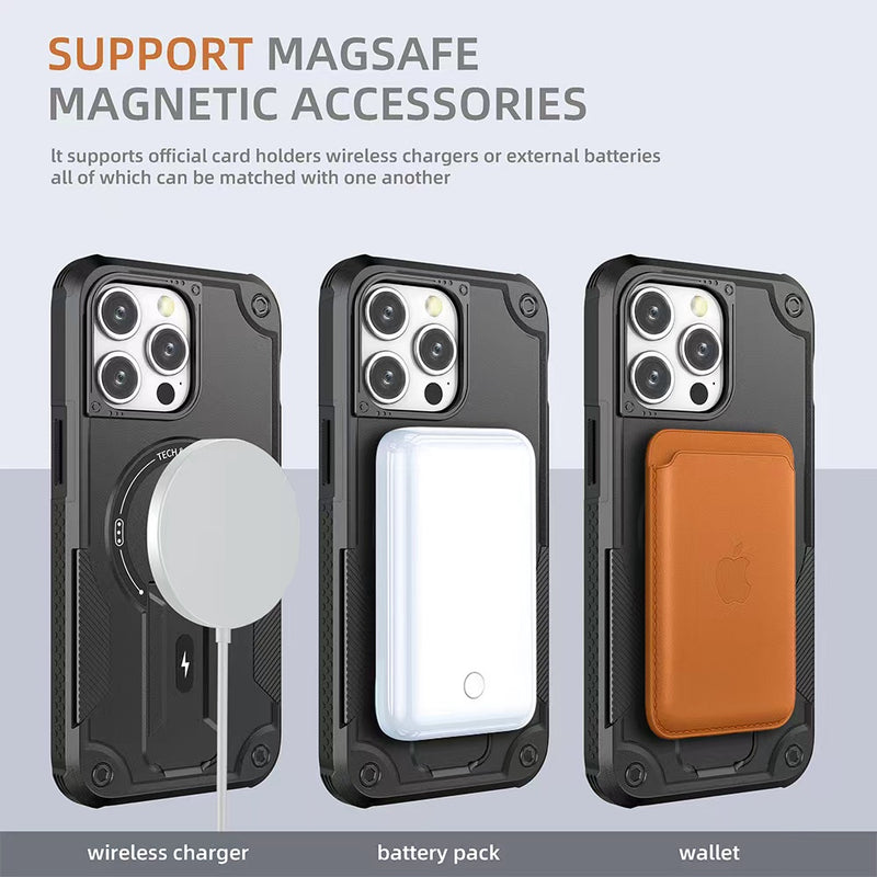 Phonix Case For iPhone 15 Pro Max Stander Case Compatible With Magsafe