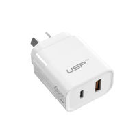 30W USB A + TYPE C PD Quick Wall Charger USP