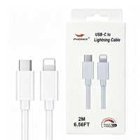 Phonix 2M Lightning to USB-C Classic White Cable