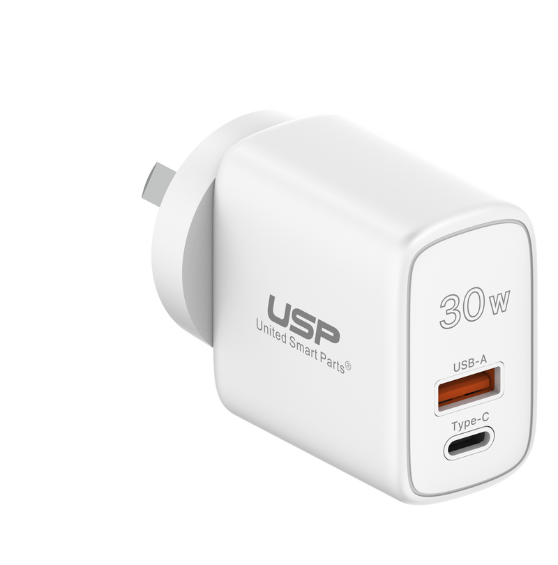 30W USB A + TYPE C PD Quick Wall Charger USP