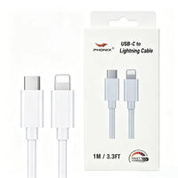 Phonix 1M Lightning to USB-C Classic White Cable