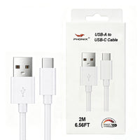 Phonix 2M USB-C to USB-A Classic White Cable