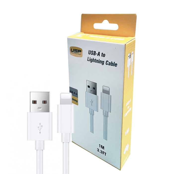 1M Lightning to USB-A Mini White Cable  USP