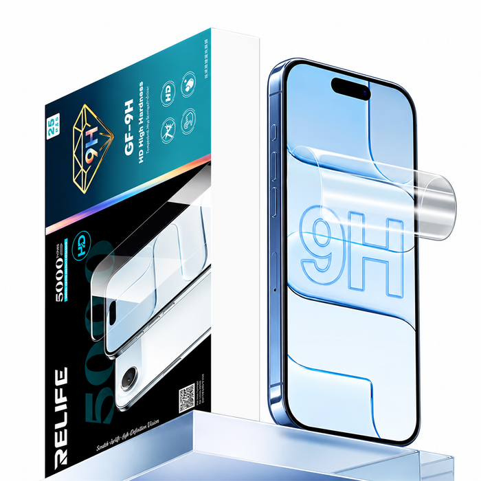 （For C4 series）RELIFE GF-9H Clear Glass level-Hardness Hydrogel Film 25Pcs