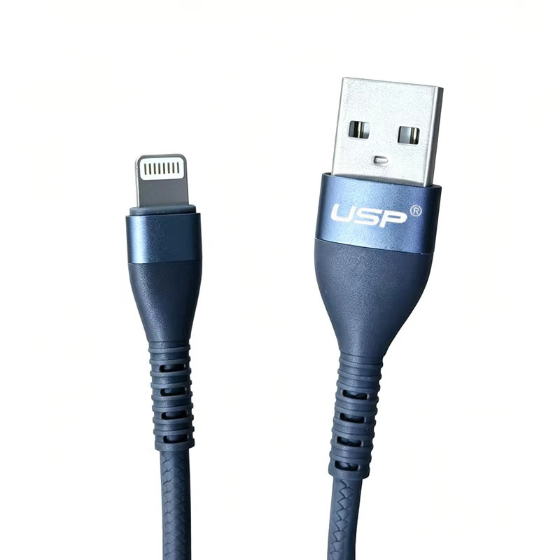 30cm USB-A to Lightning Nylon Braided 2.4A Fast Charging Cable for iPhone