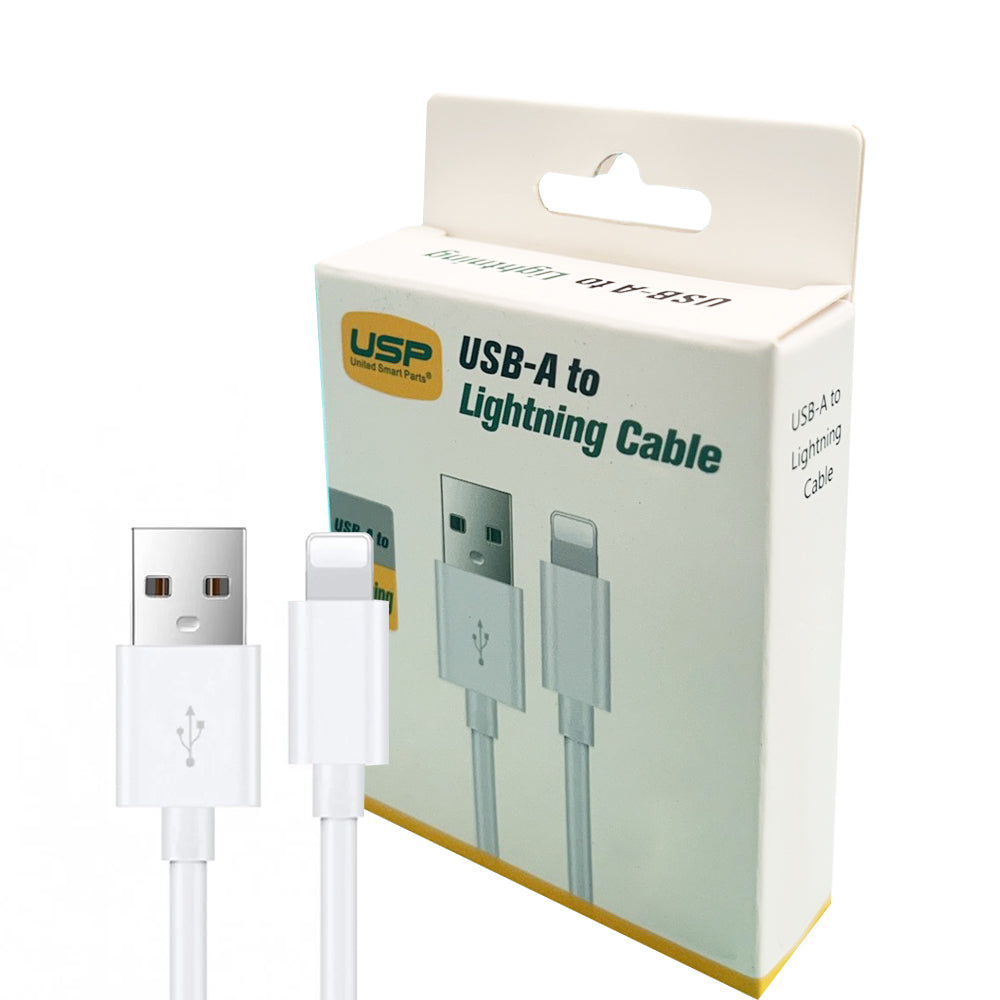 2M Lightning to USB-A Mini White Cable  USP