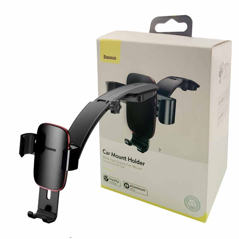 Metal Age Gravity Car Mount(Connecting Rod Type)Black Baseus