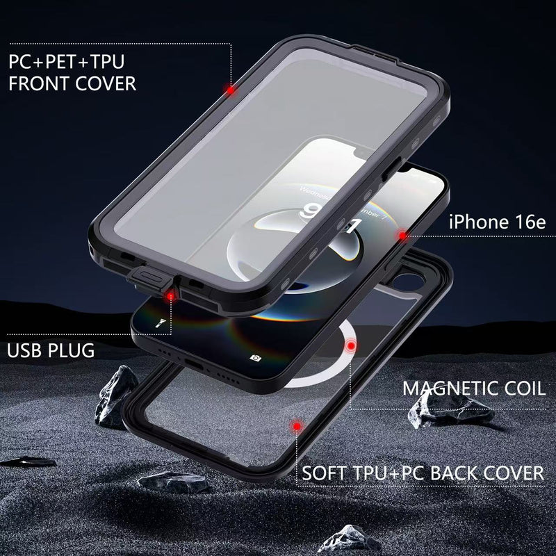 USP Apple iPhone 16e WaterProoof Case Black