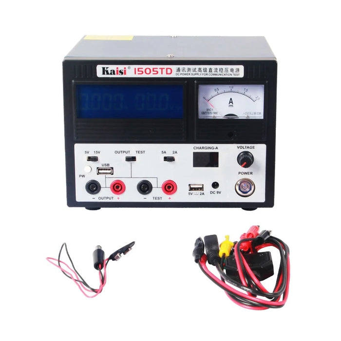 Kaisi 1505TD 15V 5A DC Power Supply Intelligent DC Regulated Voltage Regulator With 5V 2A USB Charging Port