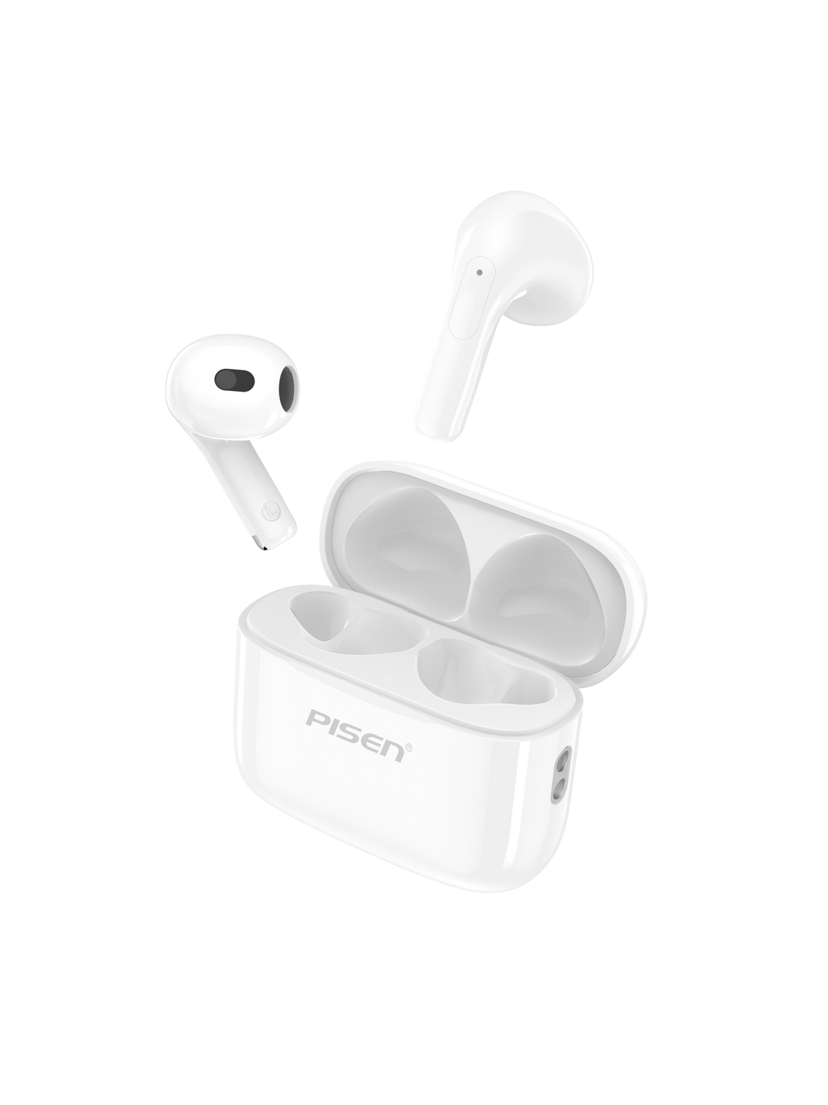 True Wireless Earphones  P1 Plus White PISEN