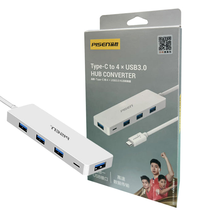 Type-C to 4 USB 3.0 HUB USB-C Charging Port Adapter NJ-HB4001 PISEN (0.15m)