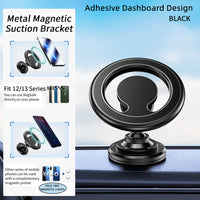 2 in 1 Car Air vent & Dashboard Mount Phone Holder Magnetic Hook Design Compatible with MagsafeBlack