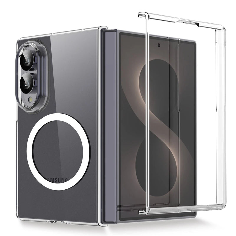 For Galaxy Z Fold 8 Hard Crystal Clear Case Compatible With Magsafe
