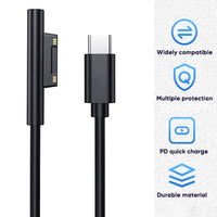 USB-PD Type-C Charging Cable (1.5m) for Microsoft Surface Pro / Book / Go