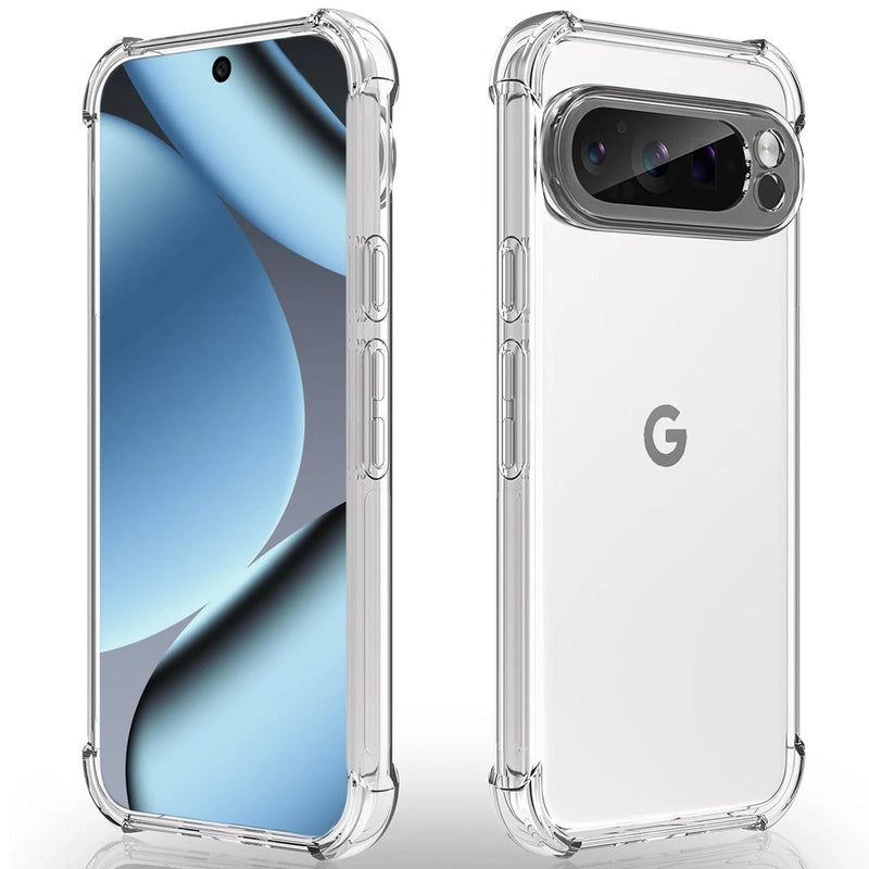 Google Pixel 9 Pro XL / 10 Pro XL Clear Acrylic+ TPU hard Case  (With Soft Round Airbags) (Copy)